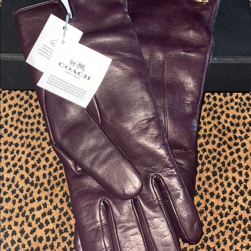 COPY - New never worn Coach leather gloves color …